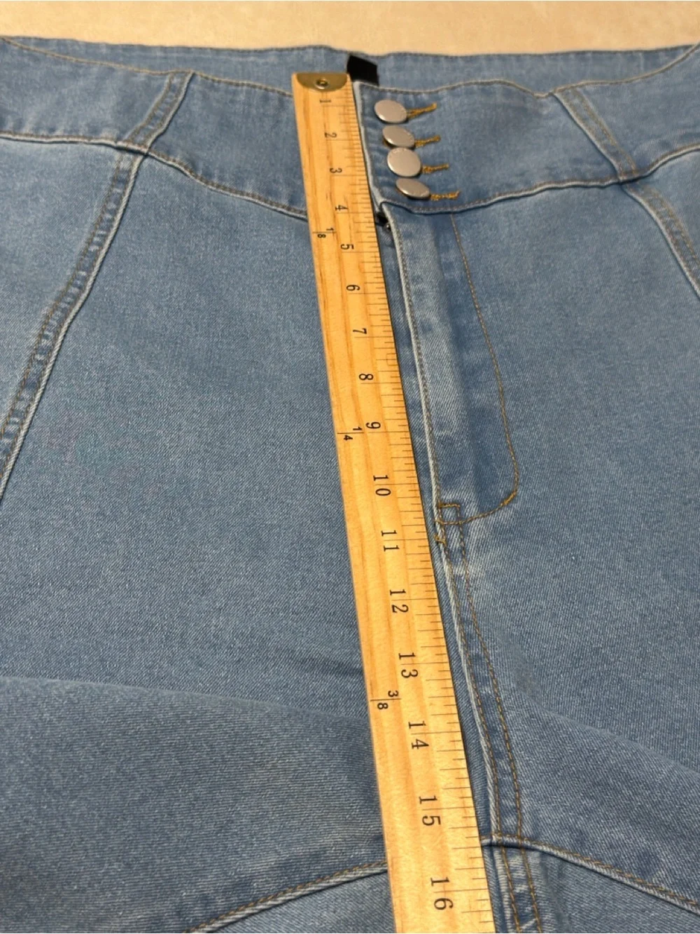 Cider Wide Flare Leg Women's Button Fly Light Wash Jeans. Women’s Size 3XL Short